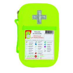 Trousse secours fluo V&Eacute;HICULE 2/4 PERSONNES Coucy-les-Eppes